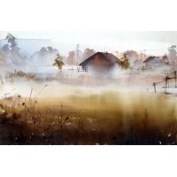 Ilya Ibryaev, Untitled, 14 x 21 Inch, Watercolour on Paper, Landscape Painting, AC-ILY-003